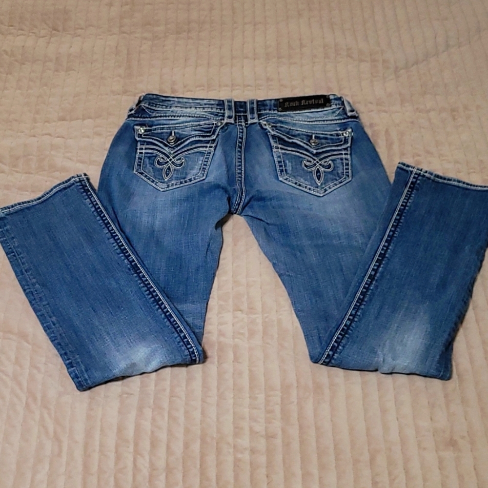 Rock Revival Jasmine straight JEANS Size 30 x 33